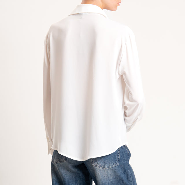 Zeroassoluto-Camicia CLAY MANO SETA - avorio