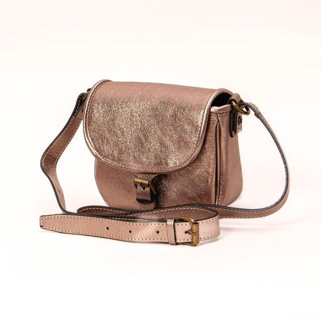 W by Whitemood-Tolfina in pelle - laminato bronzo