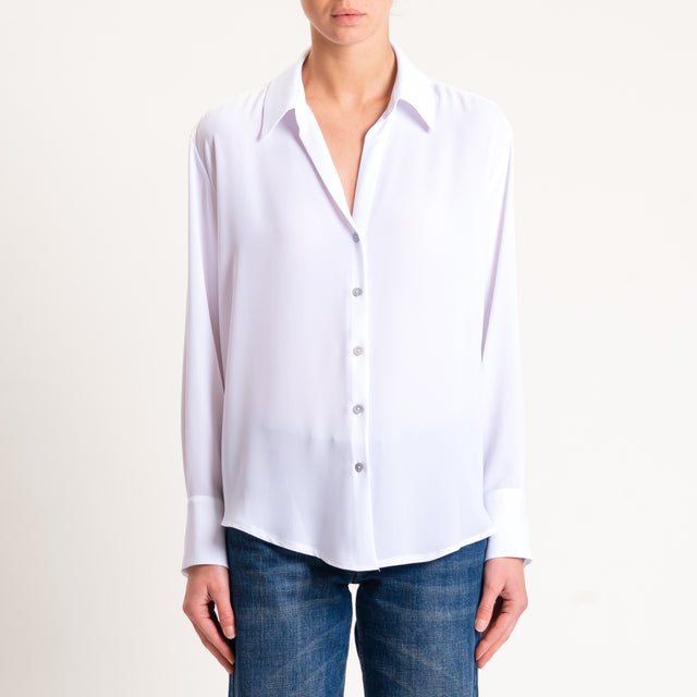 Zeroassoluto-Camicia CLAY MANO SETA - bianco