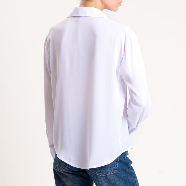 Zeroassoluto-Camicia CLAY MANO SETA - bianco