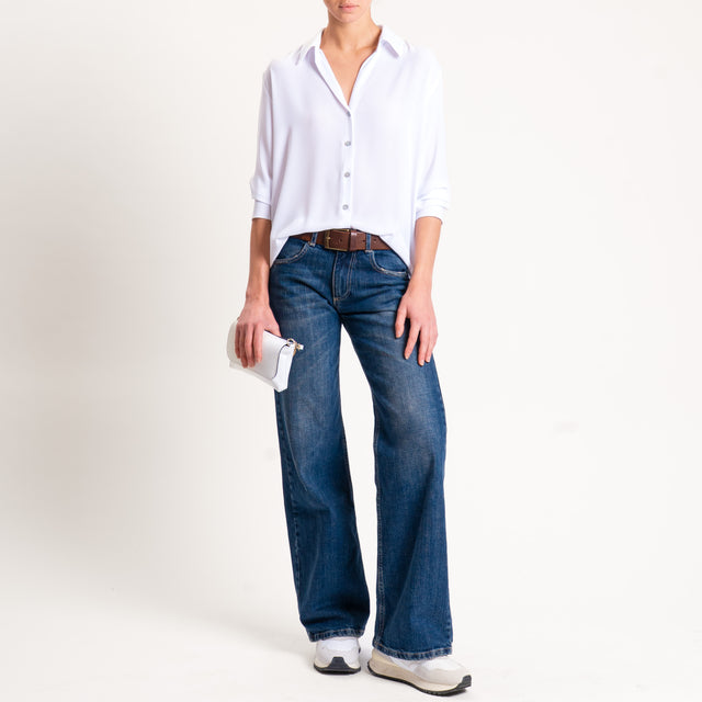 Zeroassoluto-Camicia CLAY MANO SETA - bianco