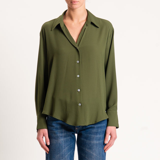 Zeroassoluto-Camicia CLAY MANO SETA - militare