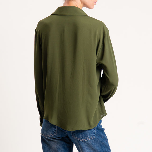 Zeroassoluto-Camicia CLAY MANO SETA - militare