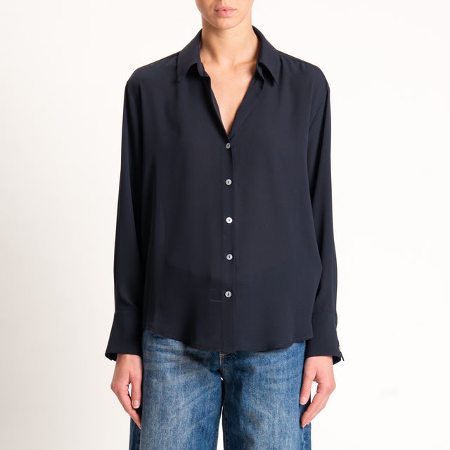 Zeroassoluto-Camicia CLAY MANO SETA - nero