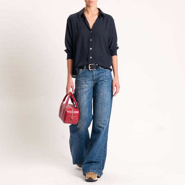 Zeroassoluto-Camicia CLAY MANO SETA - nero