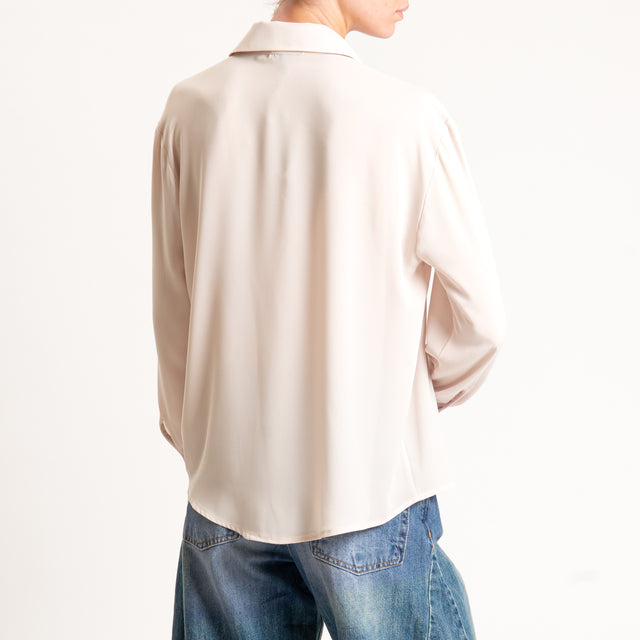 Zeroassoluto-Camicia CLAY MANO SETA - nude