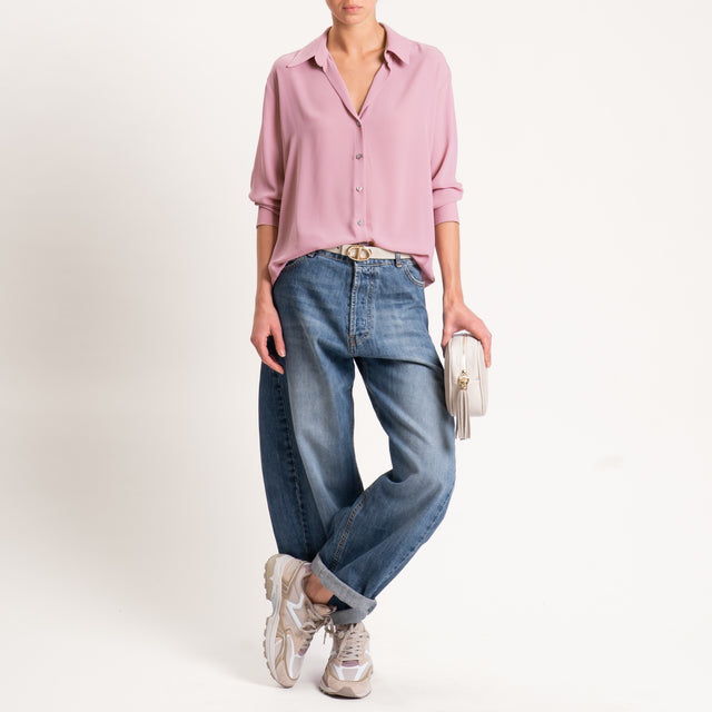 Zeroassoluto-Camicia CLAY MANO SETA - rose