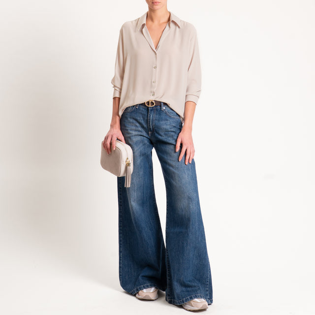 Zeroassoluto-Camicia CLAY MANO SETA - sand