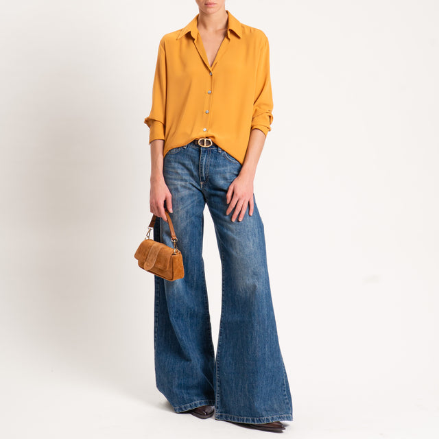Zeroassoluto-Camicia CLAY MANO SETA - ocra