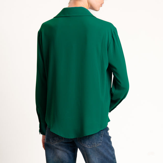 Zeroassoluto-Camicia CLAY MANO SETA - smeraldo