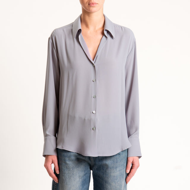 Zeroassoluto-Camicia CLAY MANO SETA - perla