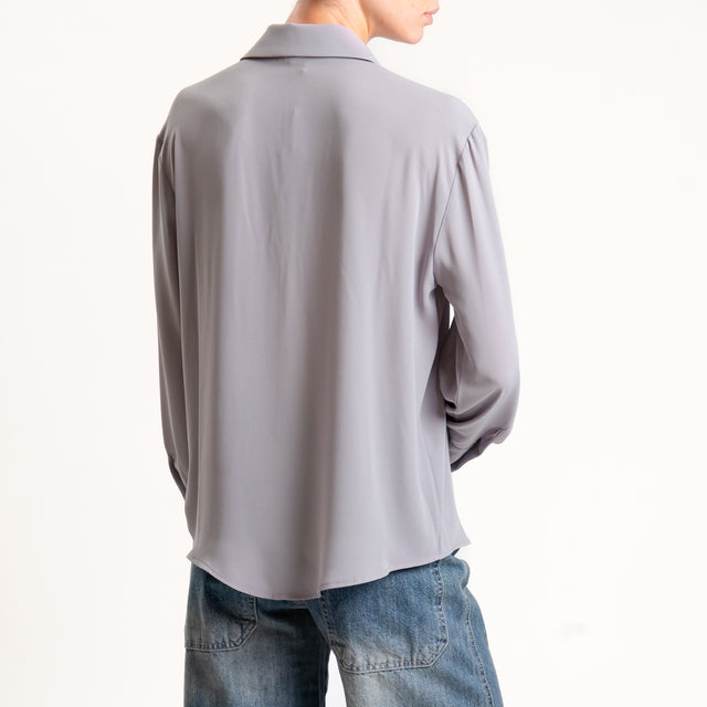 Zeroassoluto-Camicia CLAY MANO SETA - perla