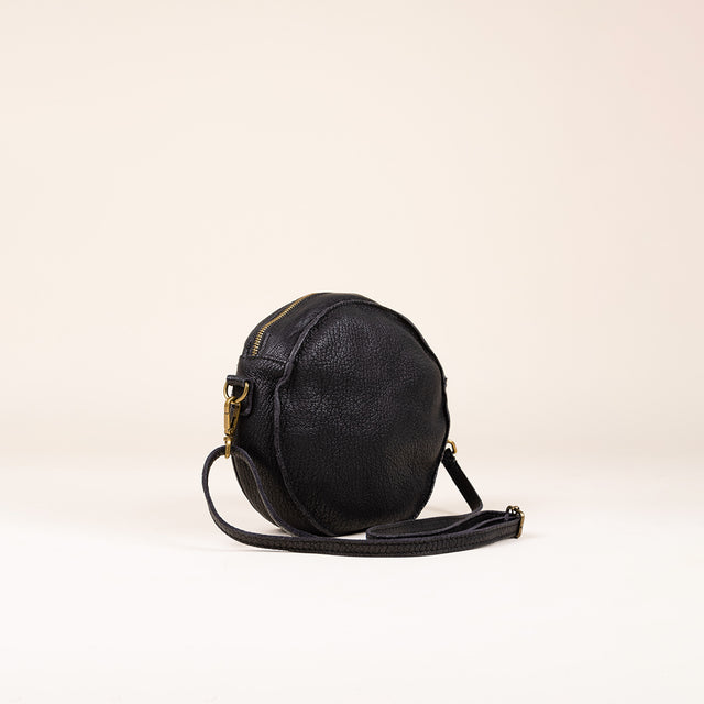 zeroassoluto-wax grease whased tambourine bag - Black