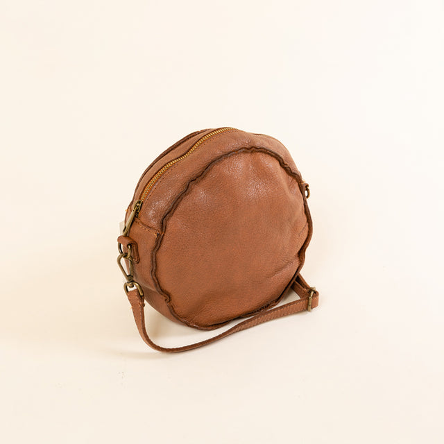 zeroassoluto-wax grease whased tambourine bag - leather