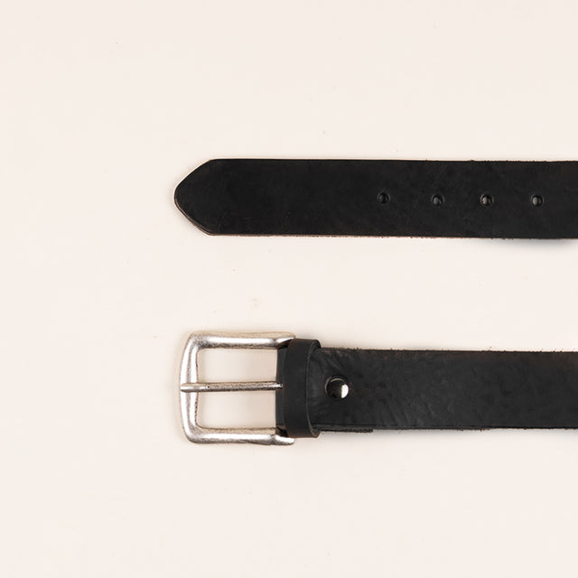 zeroassoluto-Cintura pelle con fibbia - Nero