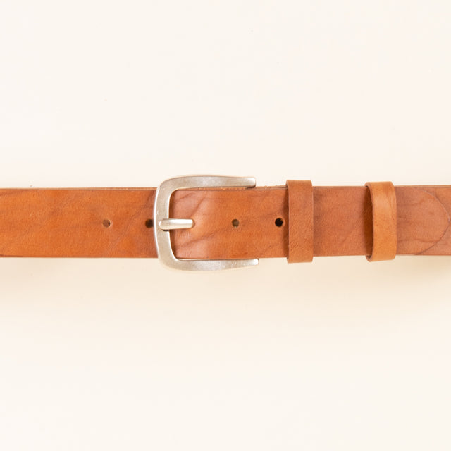zeroassoluto-cintura in pelle con fibbia - cuoio