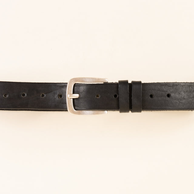 zeroassoluto-cintura in pelle con fibbia - Nero