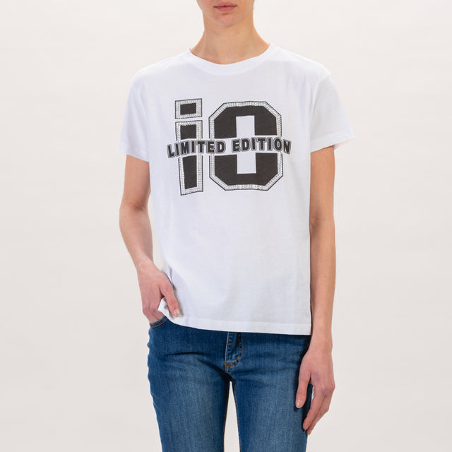 Motel-T-shirt "LIMITED EDITION" - Bianco /nero