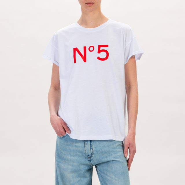Tensione in-T-shirt N 5 - bianco/rosso