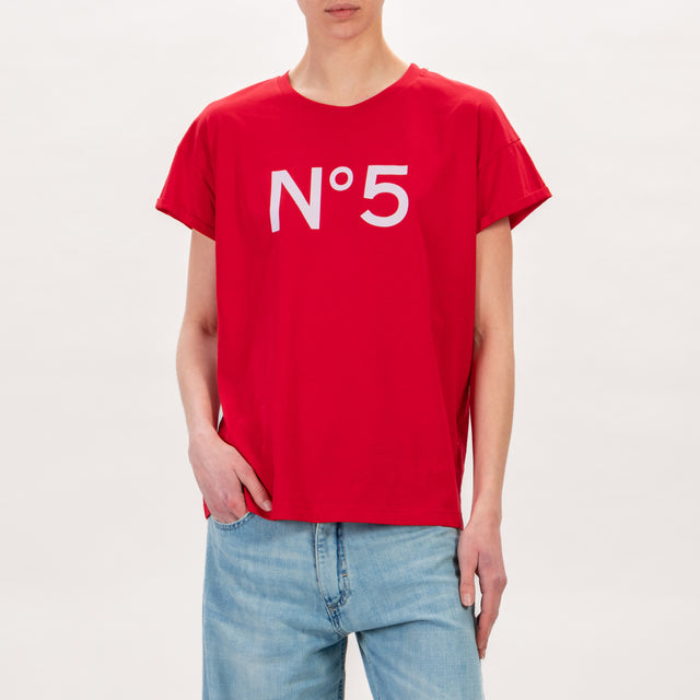 Tensione in-T-shirt N 5 - rosso/bianco