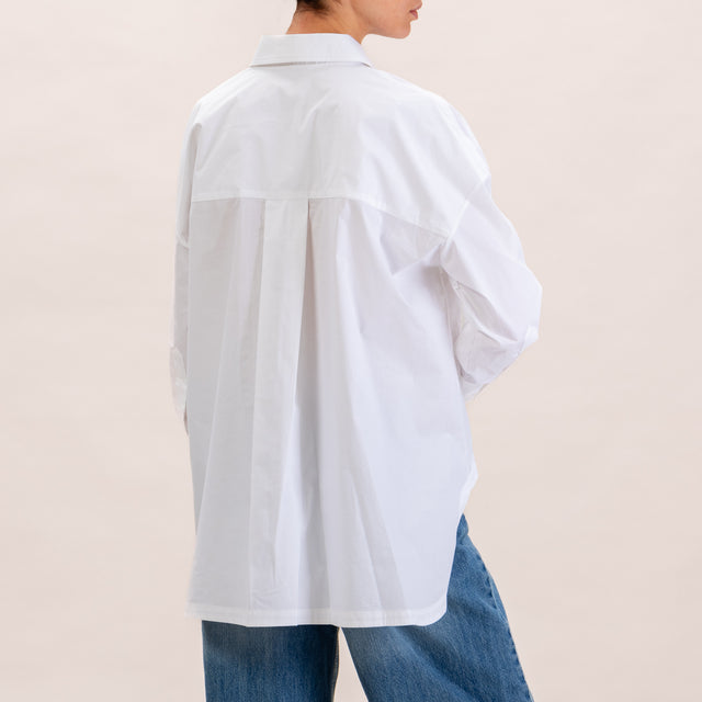 Zeroassoluto-Camicia scatola corta davanti - bianco