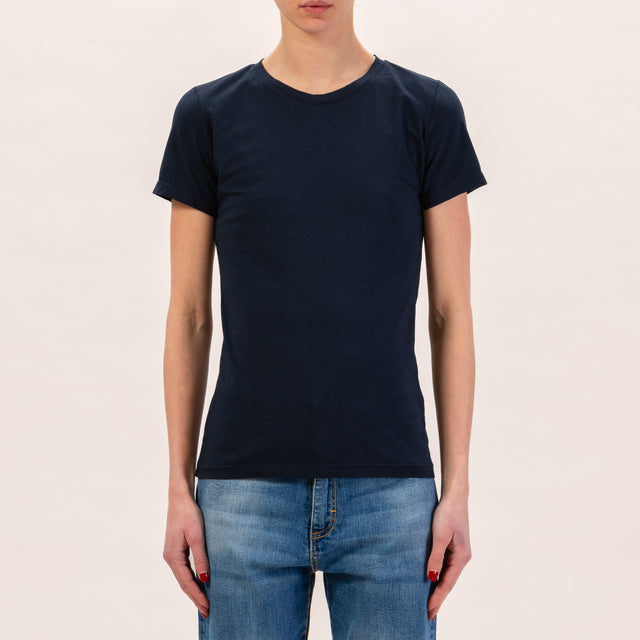 Zeroassoluto-T-shirt slimfit mezza manica - blu