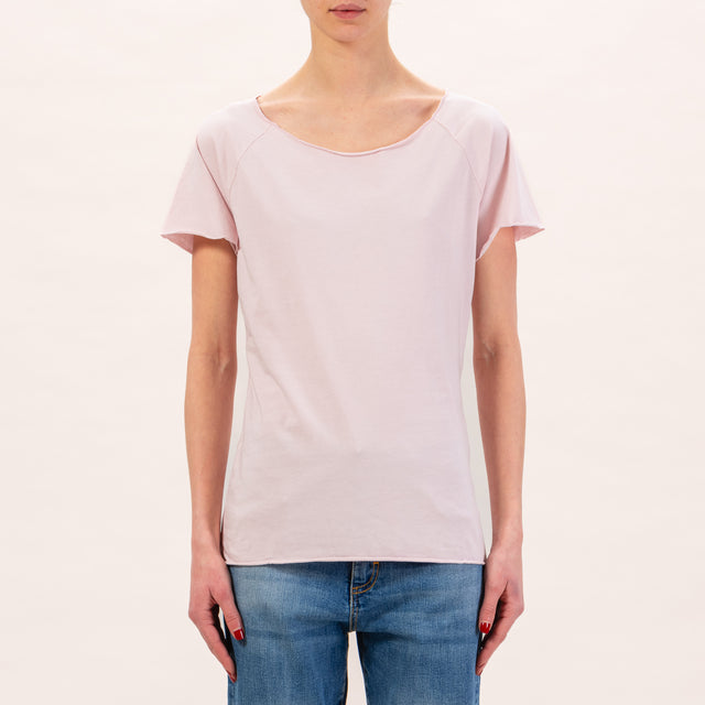 Zeroassoluto-T-shirt taglio vivo - rosa