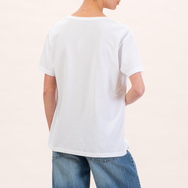 Zeroassoluto-T-shirt scatola comfort fit - bianco