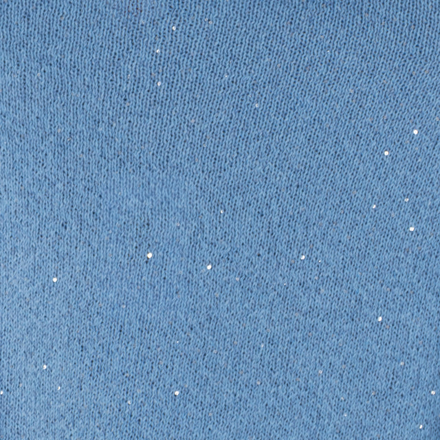 Kontatto-Maglia oversize micro paillettes - azzurro