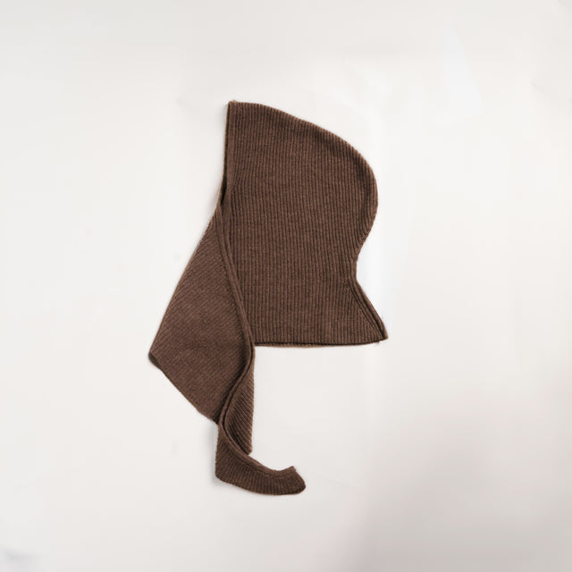 Vicolo-Balaclava con sciarpa misto cashmere - cioccolato