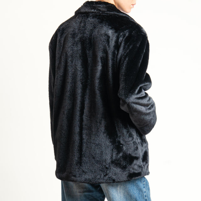 Anonyme-Ecopelliccia con tasche - Nero