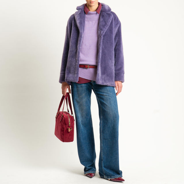 Anonyme-Ecopelliccia con tasche - purple