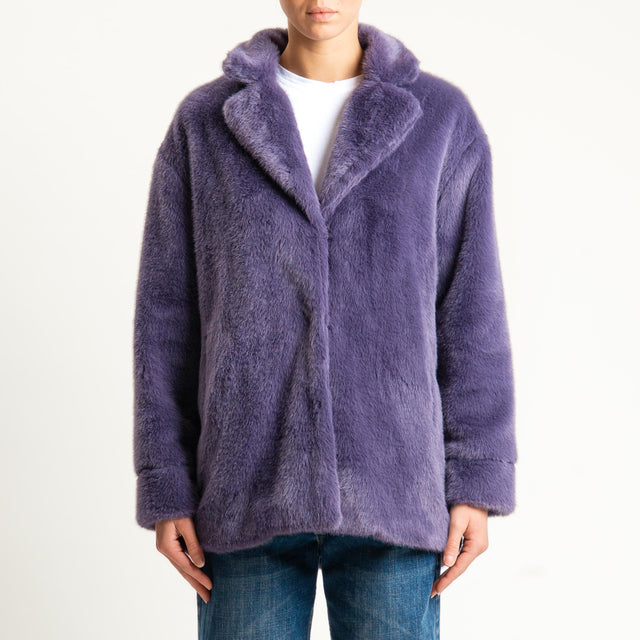 Anonyme-Ecopelliccia con tasche - purple