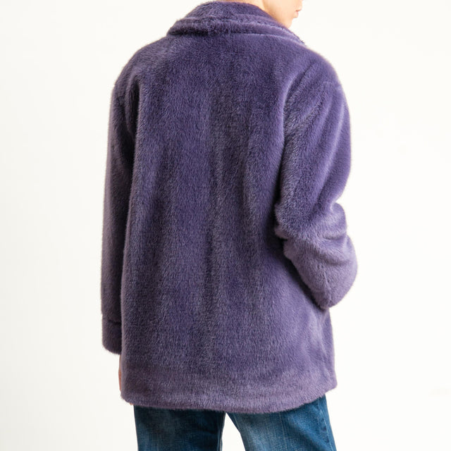 Anonyme-Ecopelliccia con tasche - purple