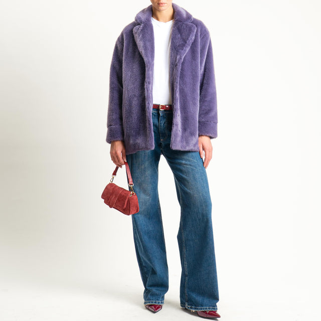 Anonyme-Ecopelliccia con tasche - purple