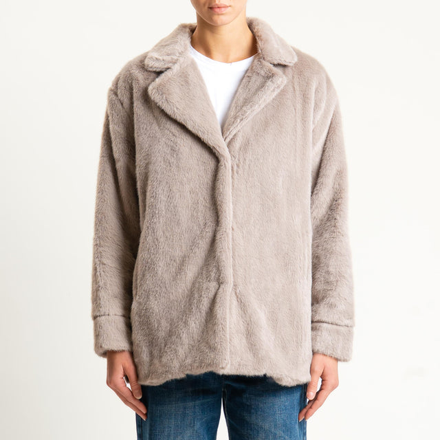 Anonyme-Ecopelliccia con tasche - taupe