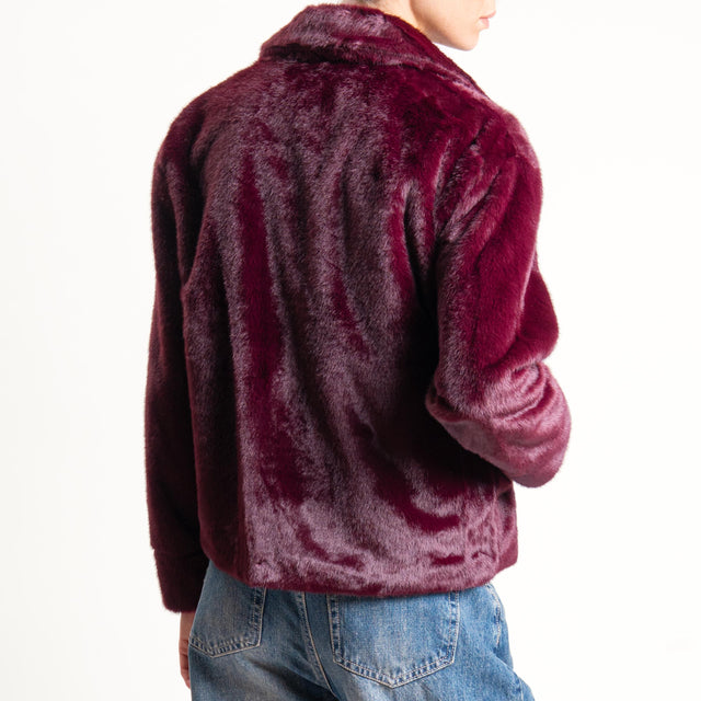 Anonyme-Ecopellicia due bottoni con tasche - burgundy