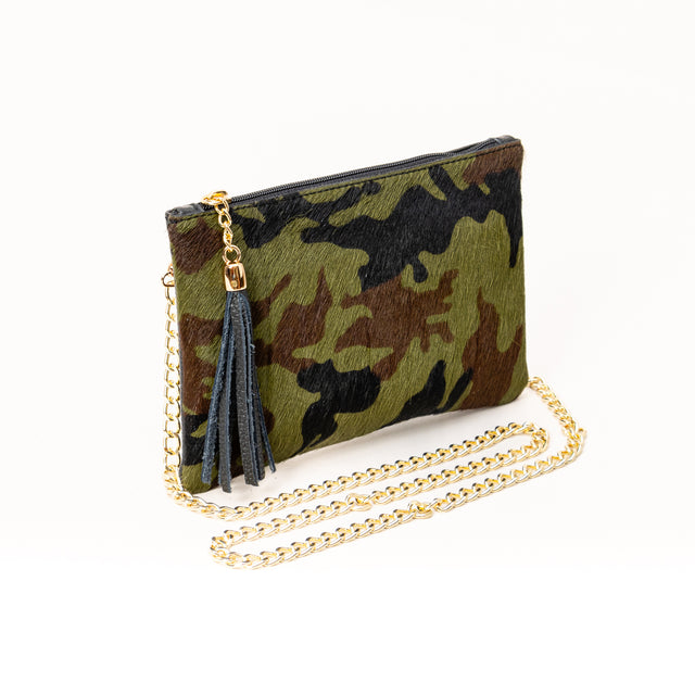 Bolso de mano Zeroassoluto-Camuflaje de piel de potro - militar