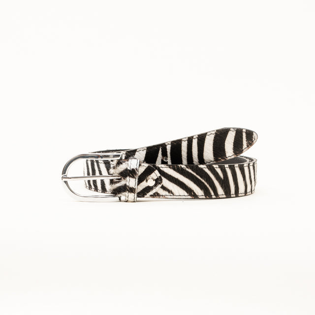 Zeroassoluto - Zebra pony belt - cream/black