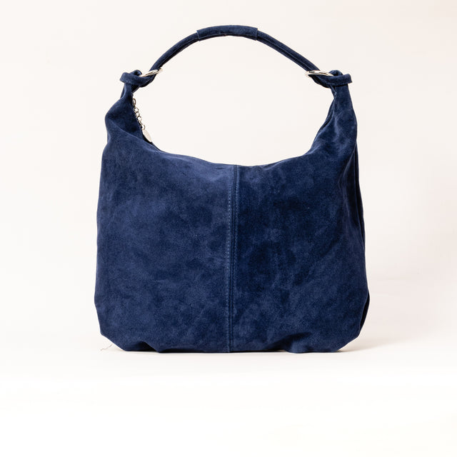 Zeroassoluto-Borsa a spalla scamosciata - blu