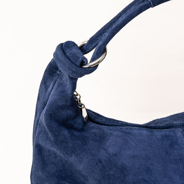 Zeroassoluto-Borsa a spalla scamosciata - blu