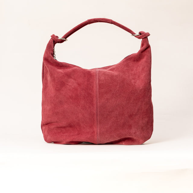 Zeroassoluto-Borsa a spalla scamosciata - blush