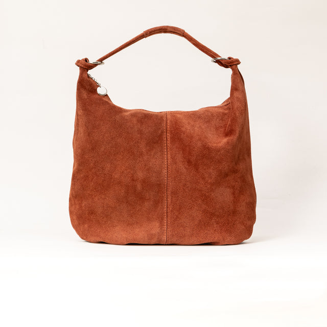 Zeroassoluto-Borsa a spalla scamosciata - coccio