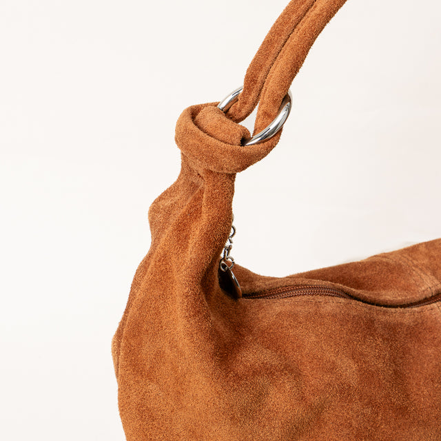Zeroassoluto-Borsa a spalla scamosciata - cuoio