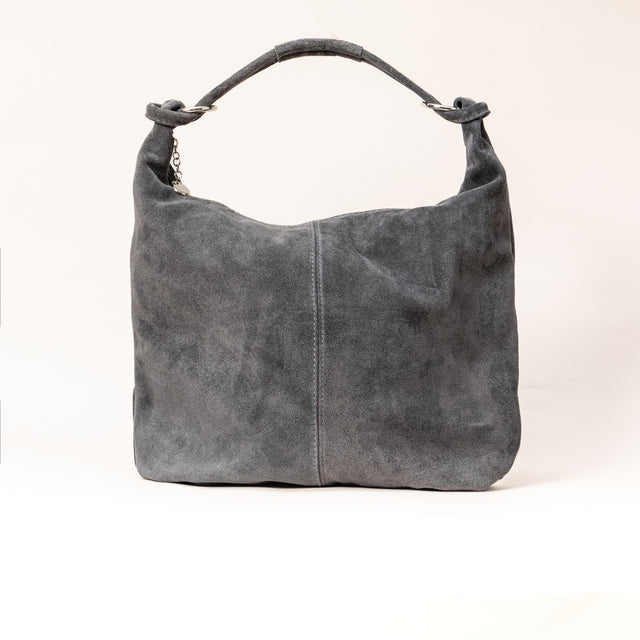 Zeroassoluto-Borsa a spalla scamosciata - grigio