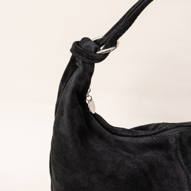 Zeroassoluto-Borsa a spalla scamosciata - nero