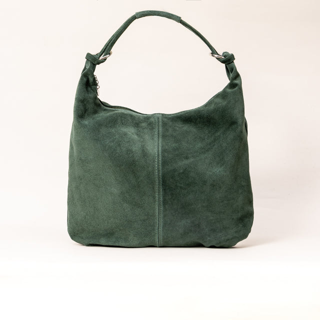 Zeroassoluto-Borsa a spalla scamosciata - petrolio