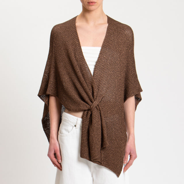 Vicolo-Cardigan lurex traforato - moro
