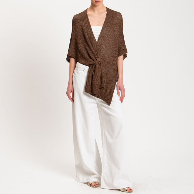Vicolo-Cardigan lurex traforato - moro