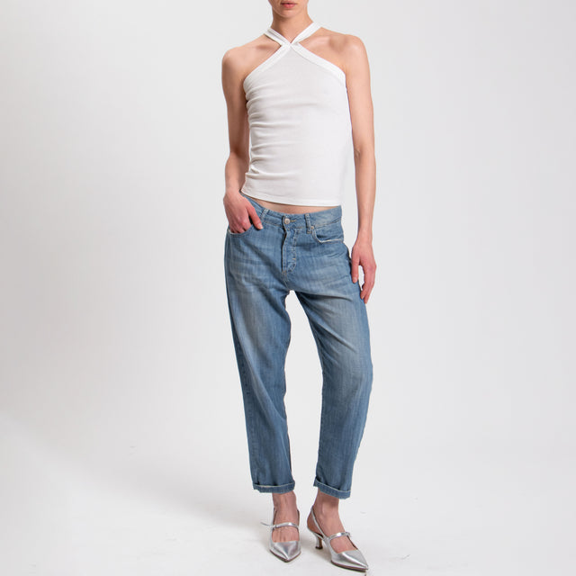 Zeroassoluto-Jeans KACY boyfriend tela relaxed light stone washed - denim